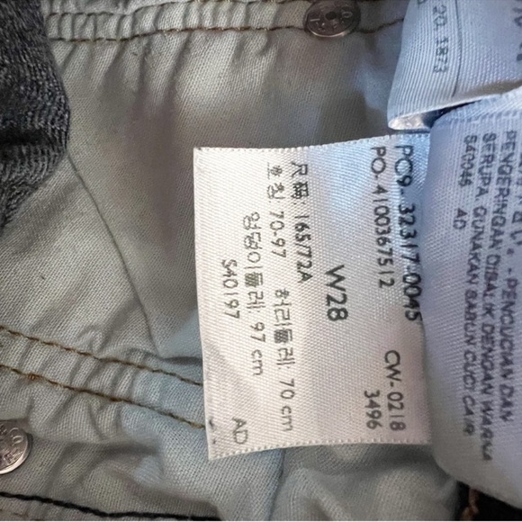 Levi’s 501 Cut Off Jean Shorts High Rise Raw Hem Size 28 Dark Blue Wash - Picture 8 of 8